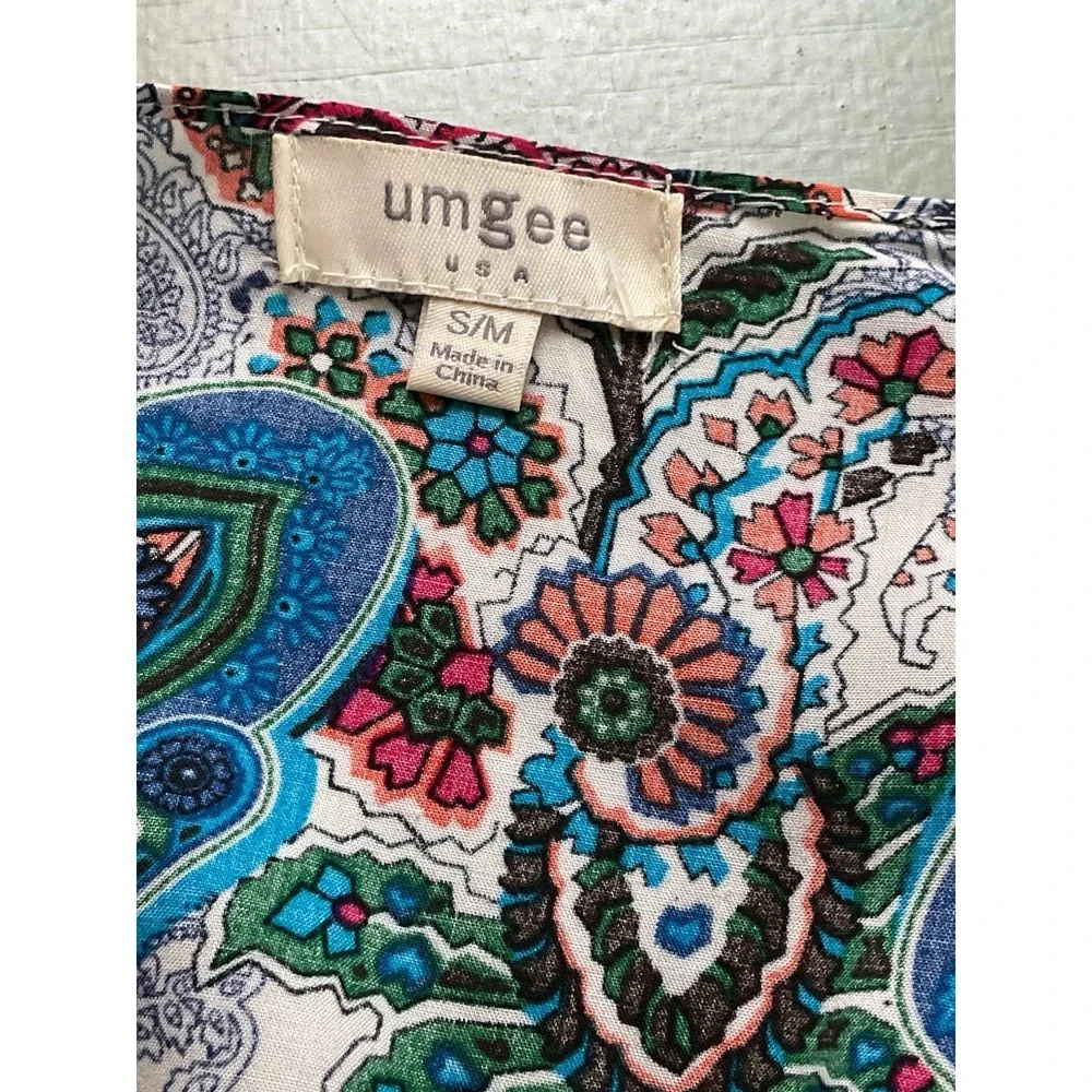 Umgee Boho Paisley Wrap Shawl Fringe Tassel‎ Lightweight Women's  Small / Medium